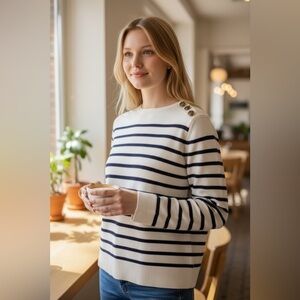 Simons Icone Wool Blend Scoop Neck Sweater